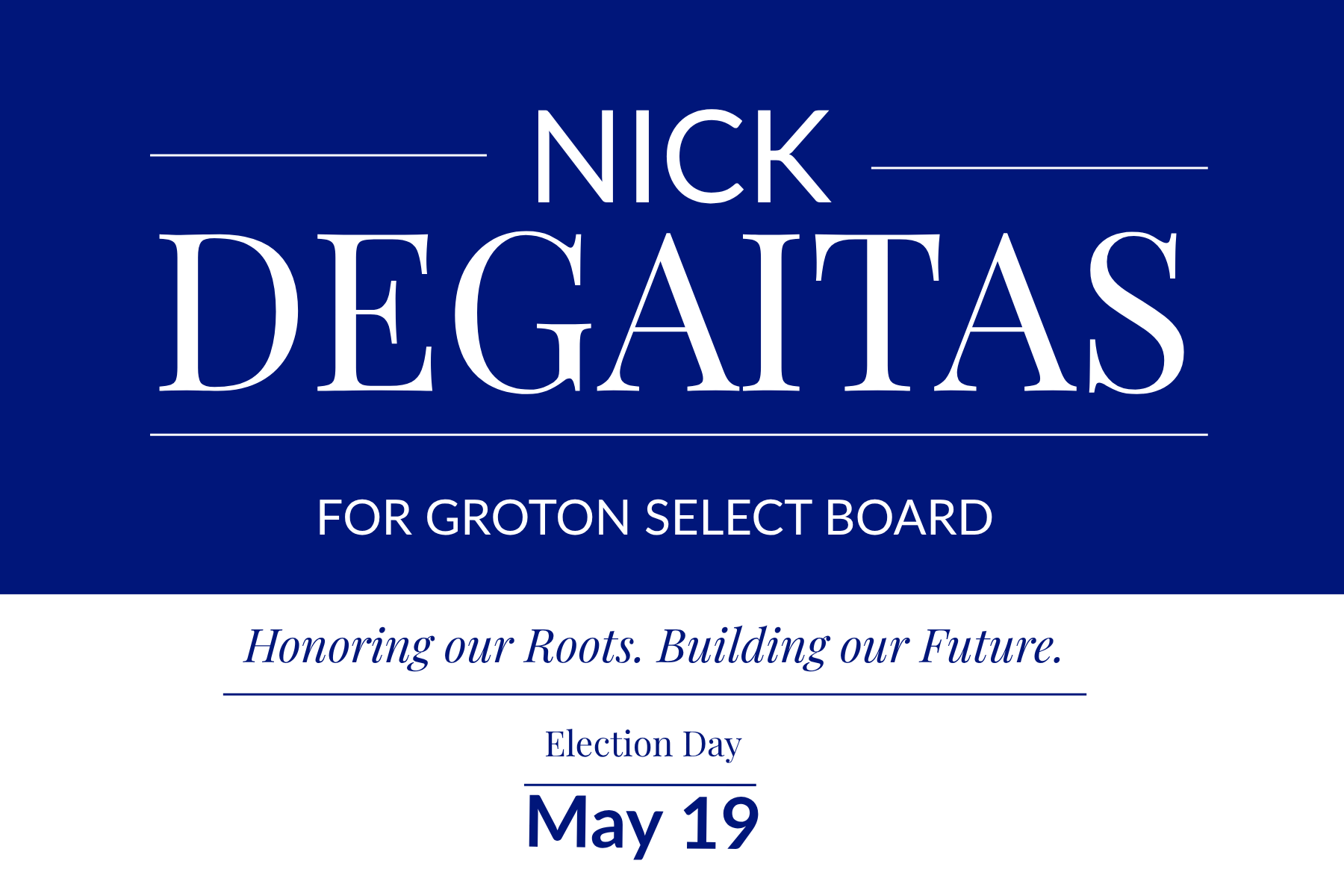 Nick Degaitas for Groton logo